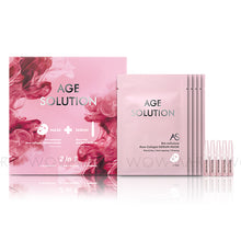 AGE SOLUTION 2 in 1生物纖維面膜+精華 (玫瑰膠原面膜 + 玫瑰粉紅能量精華)